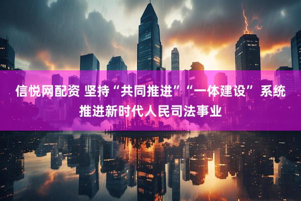 信悦网配资 坚持“共同推进”“一体建设” 系统推进新时代人民司法事业