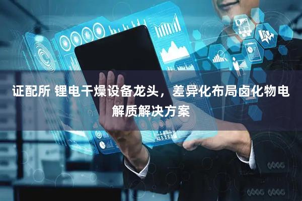 证配所 锂电干燥设备龙头,差异化布局卤化物电解质解决方案
